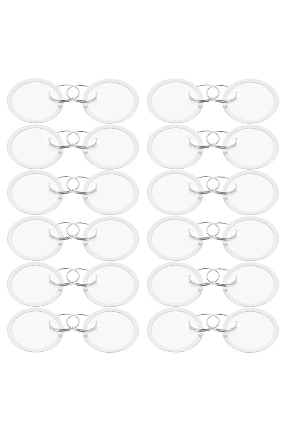 100pcs Blank Coded Keychain White Key Tags Aluminum Round Identification Labels