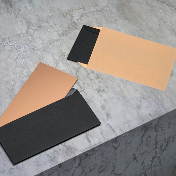 LOLIPPYY 100pcs Brown Envelope for Storing Money Keys Simple Design