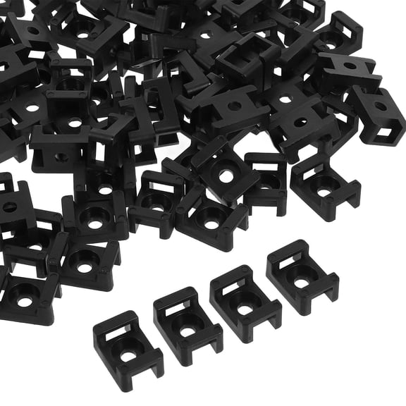 LOLIPPYY 100pcs Cable Tie Mount Base Sturdy Wire Tie Fixing Supports Smooth Installation