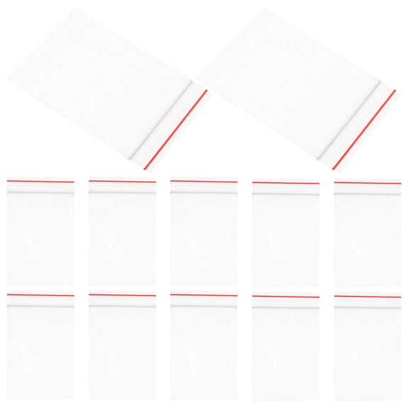 LOLIPPYY 100pcs Clear Storage Bags with Zipper for Small Items Resealable Dustproof