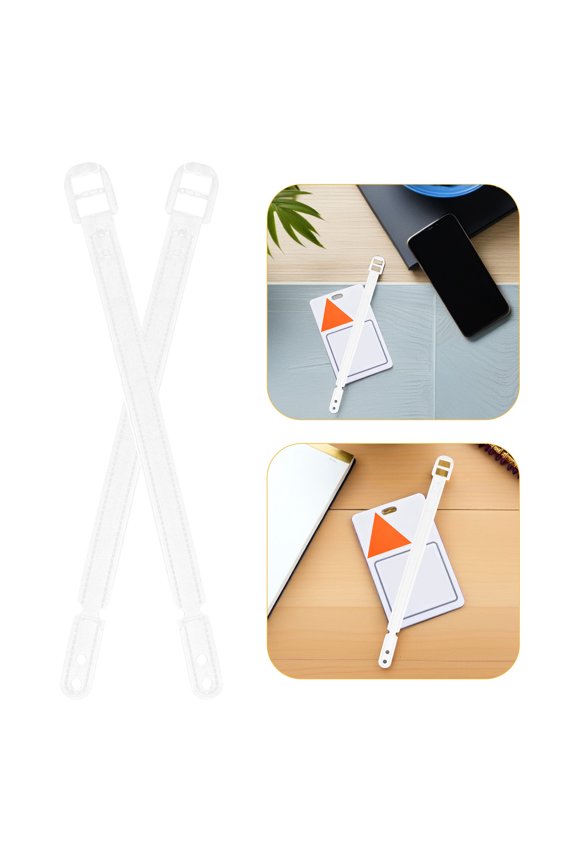 LOLIPPYY 100pcs Clear Straps For Luggage Tags Versatile Design Plastic Suitcases