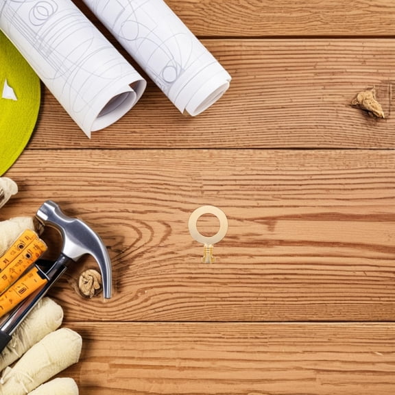 LOLIPPYY 100pcs Copper Wire Lugs for Electrical Cables Golden O-type for Grounding and Marine Use