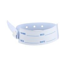LOLIPPYY 100pcs Medical ID Bracelets: Disposable Patient Wristbands for Hospital Admission and Elderly Nursing Identification