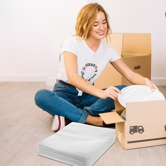 LOLIPPYY 100pcs Packing Materials Foam Pouches White Impact Protection Packing Supplies