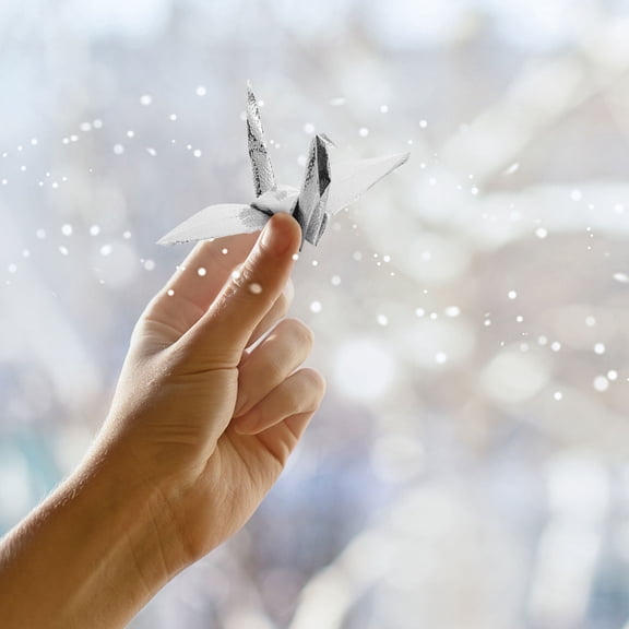 LOLIPPYY 100pcs Paper Craft Supplies Origami Paper Silver for Art Projects and Creativity