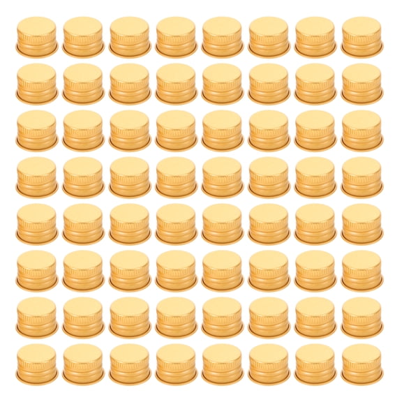 LOLIPPYY 100pcs Seal Screw Caps: Metal Screw Caps Aluminum Lid Replacement Round Steel Tins Bottle Covers for Parties and Holiday Decorations
