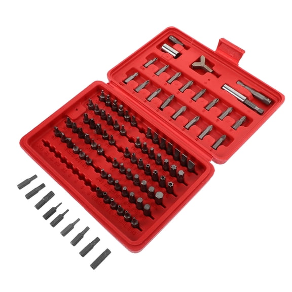 LOLIPPYY 100pcs Security Bit Set, Multi Tool Screwdriver Set, Ratcheting Handle Kit, Chrome Vanadium Steel Driver Bits, Slotted Security Bits Set