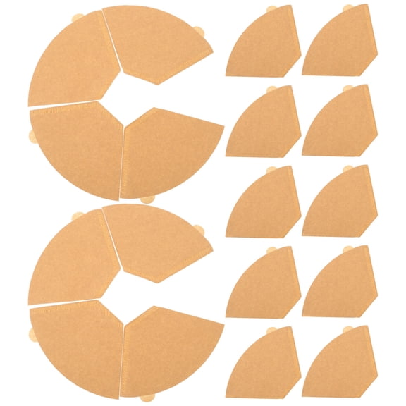 LOLIPPYY 100pcs Unbleached Coffee Filter Paper for Home Use with Tall Sides Safe and Odorless Khaki Color