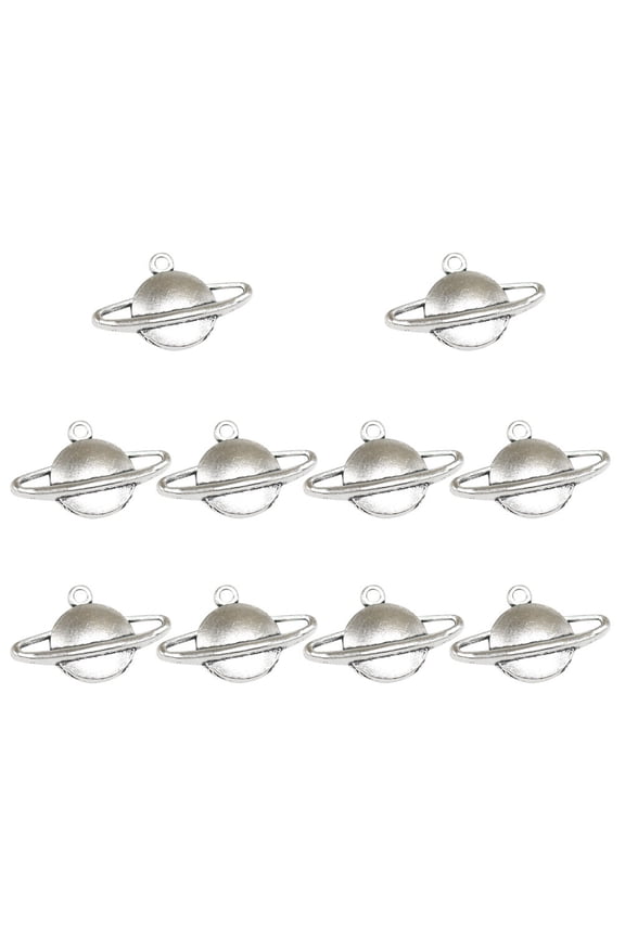 10PCS DIY Charm Pendant Vintage Design for Scrapbooking Project or Keychain in Silver Color