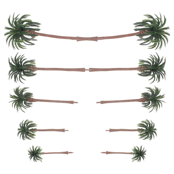 LOLIPPYY 10PCS/Set Palm Model Ornament Plastic Green Landscape Tree Lifelike Appearance Indoor Decoration Classmates