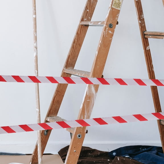 LOLIPPYY 10Pack Haunted Keep Out Tape Red White PET Warning For Public Spaces Workers