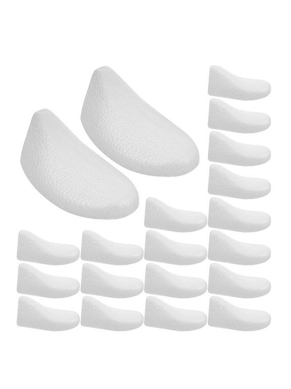 10 Pairs White Disposable Foam Shoe Inserts for Comfortable Boot Support and Lightweight Foot Cushioning