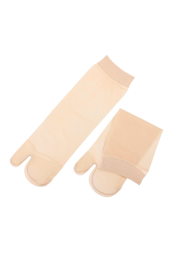 10 Pairs Breathable Nylon Tabi Socks for Adults, Non- Beige Sandal Socks with Comfort Fit