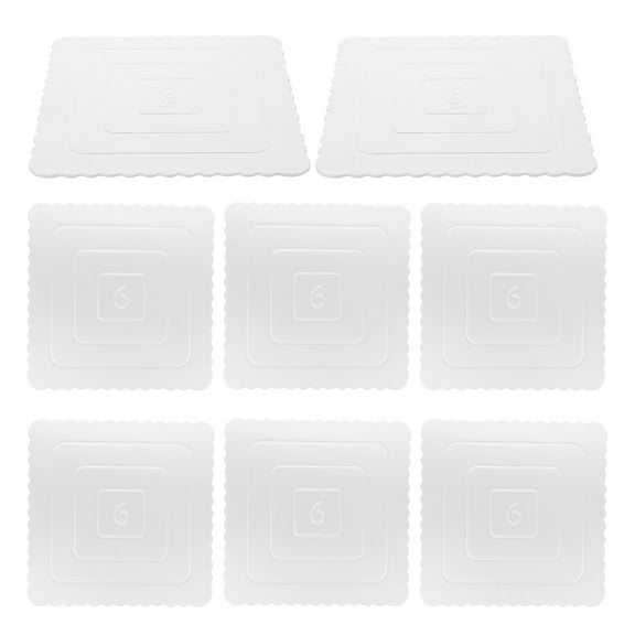 LOLIPPYY 10Pcs 6 Inch Cake Drum White Paper Cake Base Grease Resistant Party Supply