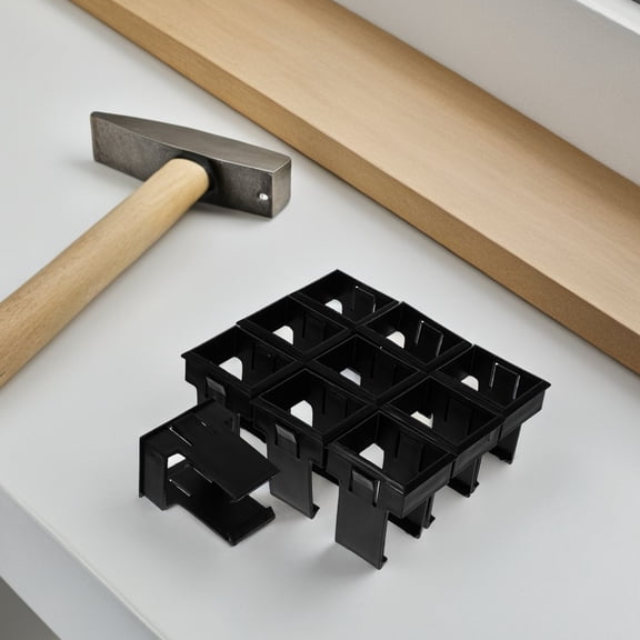 LOLIPPYY 10Pcs Air Switch Mounting Bracket Black Hardwearing Plastic Concealed Space Saving Design