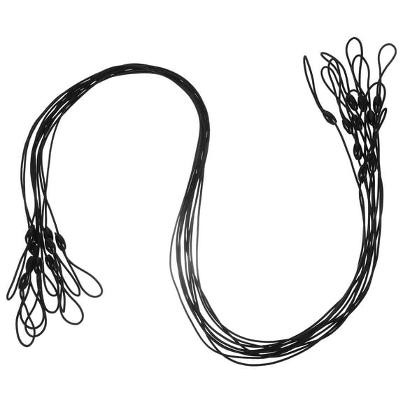 LOLIPPYY 10Pcs Anti Lost Elastic Stylus Pen Rope Black Wrist Lanyard Strap for Daily Use