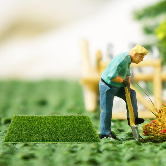 LOLIPPYY 10Pcs Artificial Moss Green Simulation Grass Mat for Balcony Backyard Planters and Decorative Display