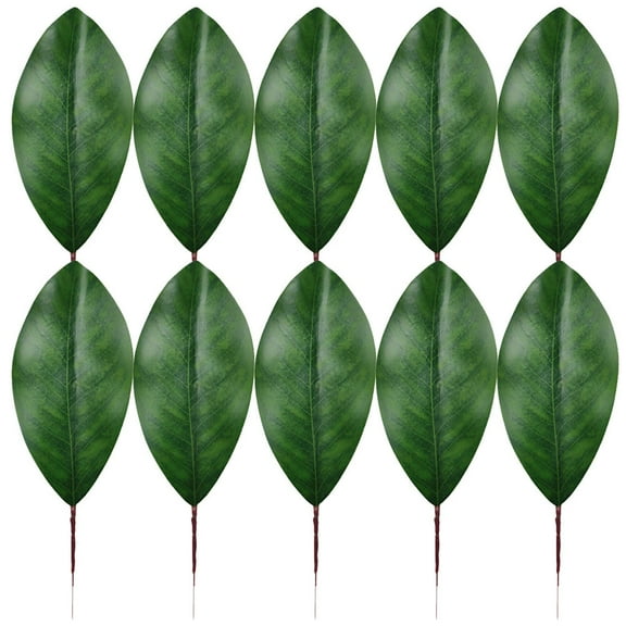 LOLIPPYY 10Pcs Artificial Plant Leaves Green Decorative Faux Leaf for Photography and Home Supply