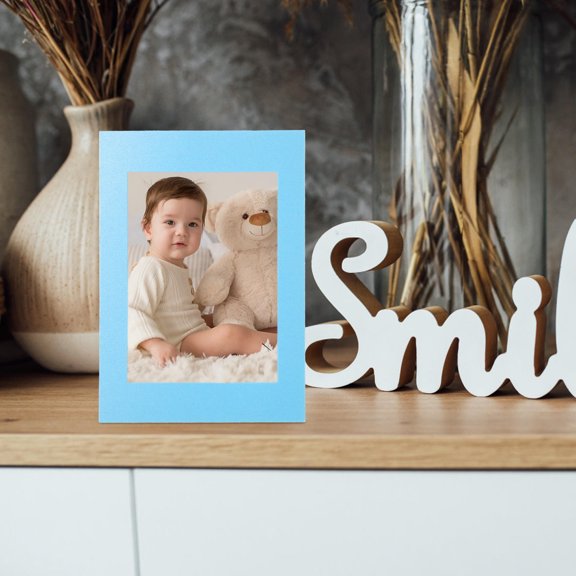 LOLIPPYY 10Pcs Assorted Color Paper Picture Frames for Party Decor with Elegant Tabletop Display