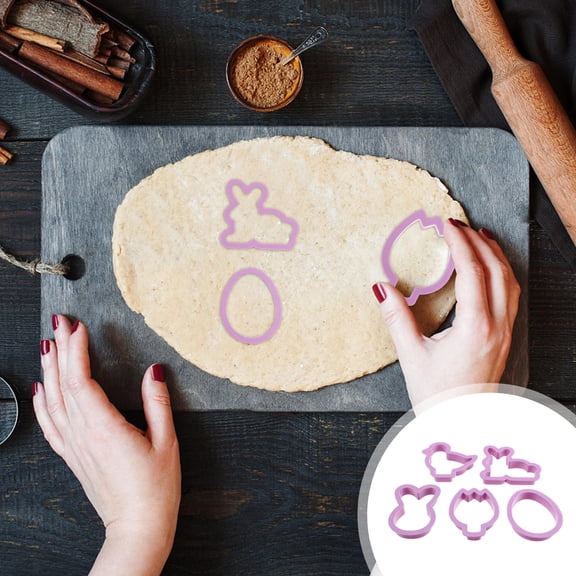 LOLIPPYY 10-Piece Easter Baking Kit with Cookie Molds for Family Fun and Home Baking Activities