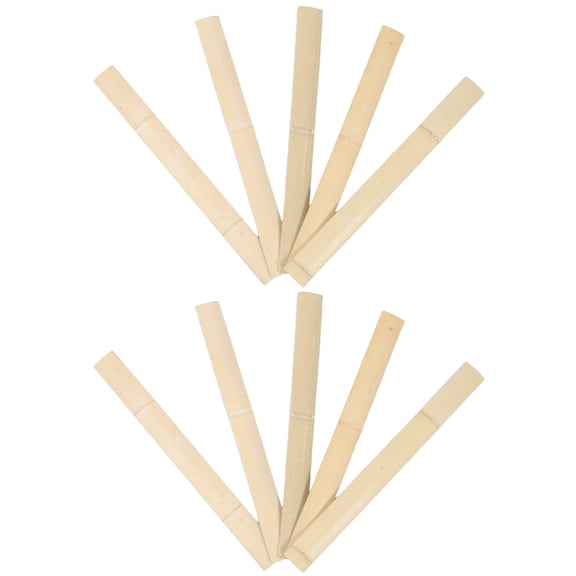 LOLIPPYY 10Pcs Bamboo Wall Panel Strips Light Yellow Crafted Bamboo Slats for Partition and Home Decor