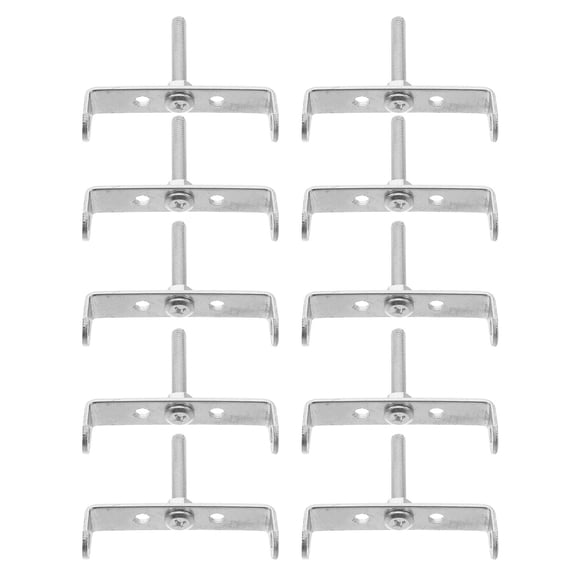 LOLIPPYY 10Pcs Bicycle Rear Carrier Rack Connector Plated Silver Iron U Shape Bracket for Noise Free Ride