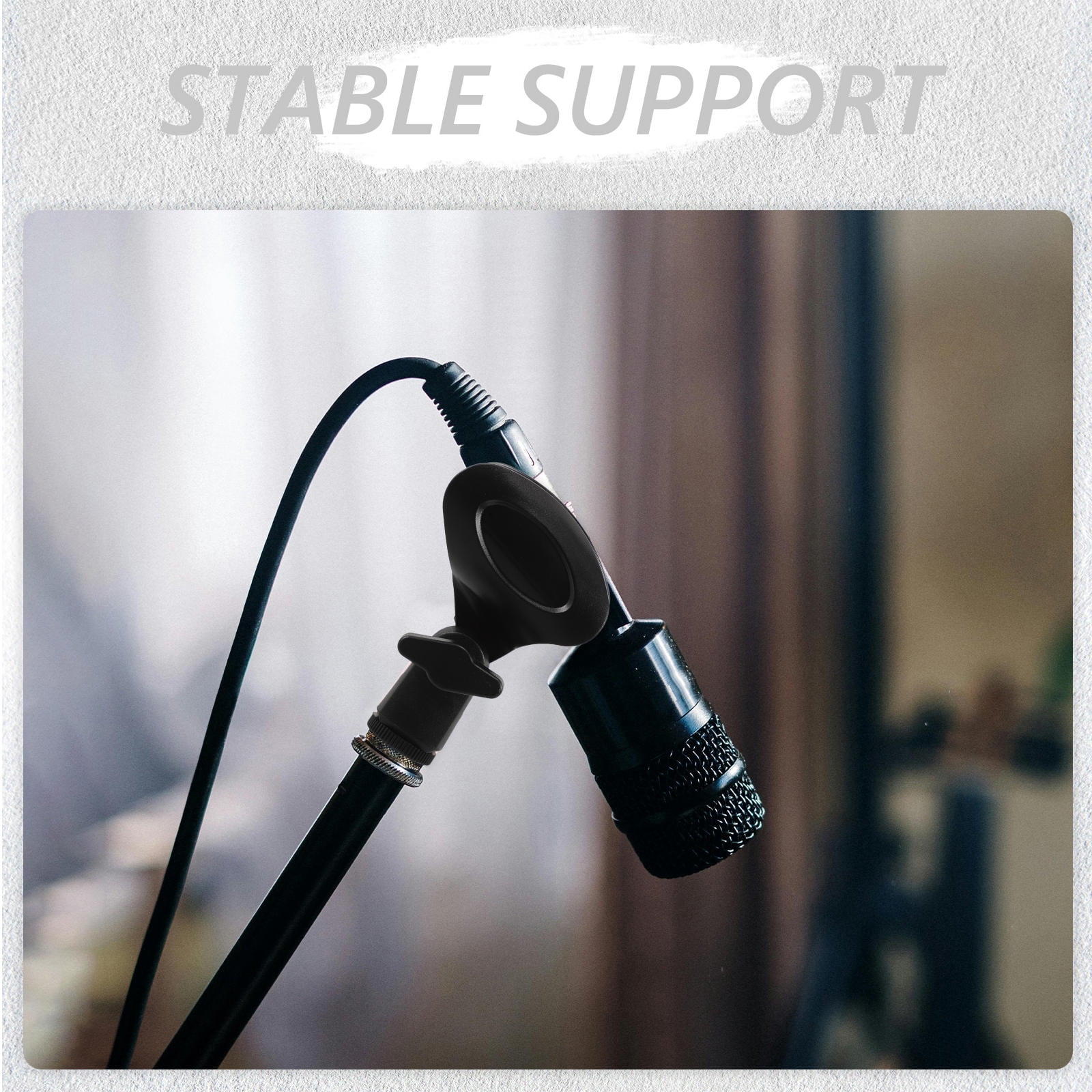 Mic Spring LOLIPPYY 10Pcs Black Adjustable Mic Clamp Holder with Plastic Spring ...