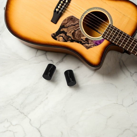LOLIPPYY 10Pcs Black Finger Sand Shaker Music Instruments Portable Percussion for Party and Guitar