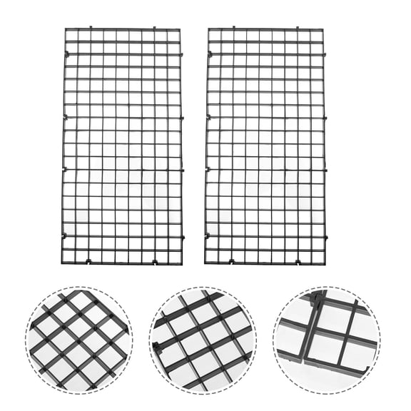 LOLIPPYY 10Pcs Black Fish Tank Separator Grid Tray Plastic Aquarium Divider for Fish Breeding