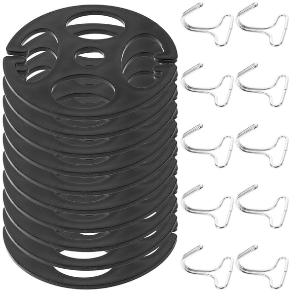 LOLIPPYY 10Pcs Black Metal Hook and Plastic Clips Seat Cover Fixing Set for Car Interior Protection