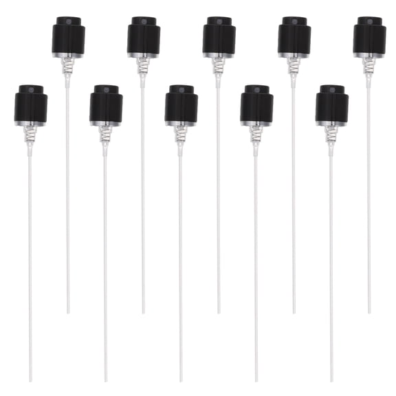 LOLIPPYY 10Pcs Black Plastic Replacement Perfume Bottle Sprayer Caps for Versatile Fragrance Bottles