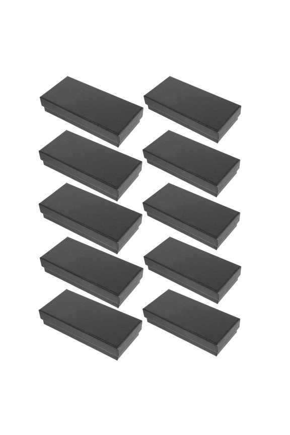 10Pcs Black Rectangular Watch Storage Case with Multipurpose Jewelry Organizer
