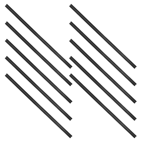 LOLIPPYY 10Pcs Black Rubber Windshield Wiper Refills for Cars Adaptable to Different Windshield Shapes