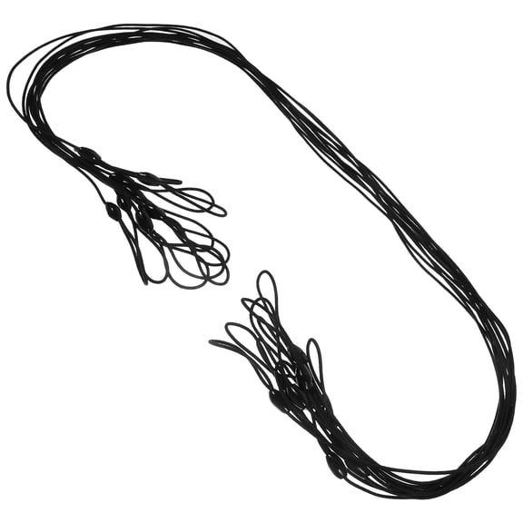 LOLIPPYY 10Pcs Black Stylus Pen Elastic Rope Lanyard Secure Wrist Strap Anti Lost