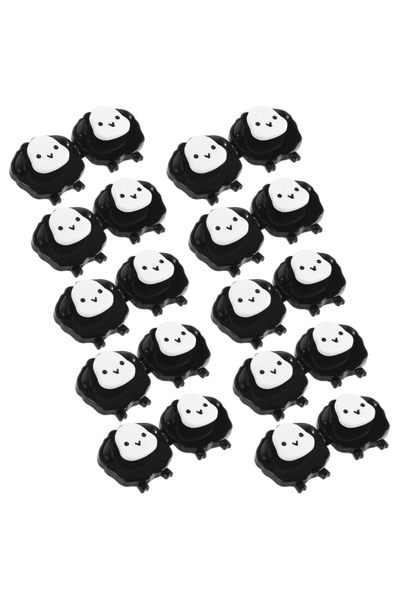10Pcs Black Waist Adjuster Clips for Pants Jeans No Sew Adjustable Waist Tightener Buttons with Fun Design