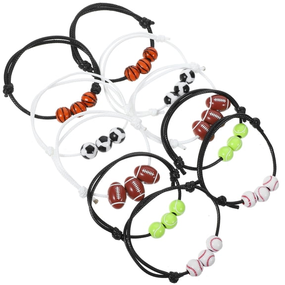 LOLIPPYY 10Pcs Bracelet Jewelry with Decorative Ball Charms Comfortable Adjustable Fit