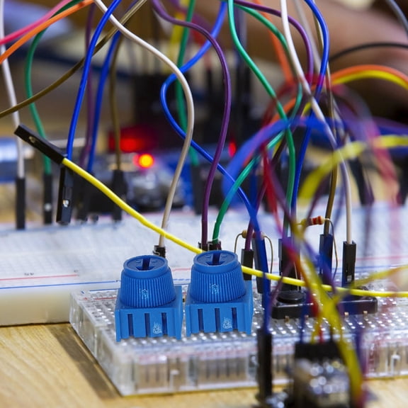 LOLIPPYY 10Pcs Breadboard Trimmer Potentiometers with Knob High Precision Resistance for Electronic Circuits