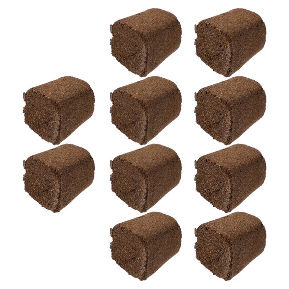 LOLIPPYY 10Pcs Brown Peat Compressed Soil Blocks for Soilless Cultivation Plant Fertilizer Nutrient