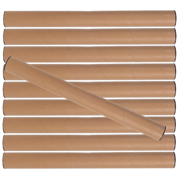 LOLIPPYY 10Pcs Cardboard Cylinder Khaki Poster Holder Tube Document Mailing For Professional Users