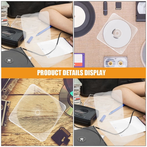 LOLIPPYY 10-Pack Clear Plastic CD Storage Cases, Lightweight and Organizer Boxes for Home and Office Use