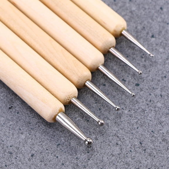 LOLIPPYY 10Pcs Ceramics Dotting Tool For Hobbyists Decorating Nails And Watercolor Painting With Pink Wood Handle