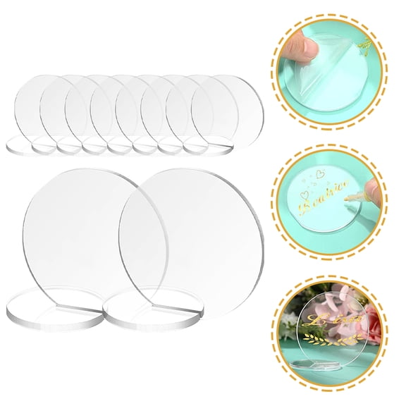 LOLIPPYY 10Pcs Clear Acrylic Wedding Table Signs for Seat Assignments Lightweight and Wear Resistant