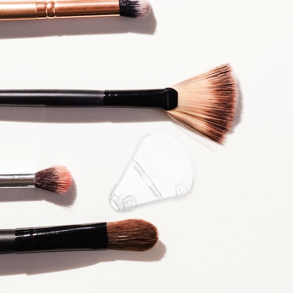 LOLIPPYY 10Pcs Clear Makeup Brush Cover Set with Multifunctional Fan Shaped Design for Home Use