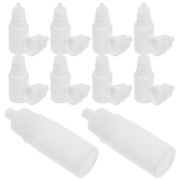 LOLIPPYY Set of 10 Clear Plastic Dropper Bottles for Precise Dispensing with Leak-Proof Design
