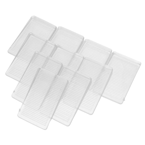 LOLIPPYY 10Pcs Clear Plastic Furniture Shims for Leveling Cabinets Tables and Chairs on Uneven Floors