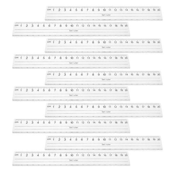 LOLIPPYY 10Pcs Clear Plastic Rulers with Waved Edge High Visibility Straight Ruler for Math Drawing and Crafting