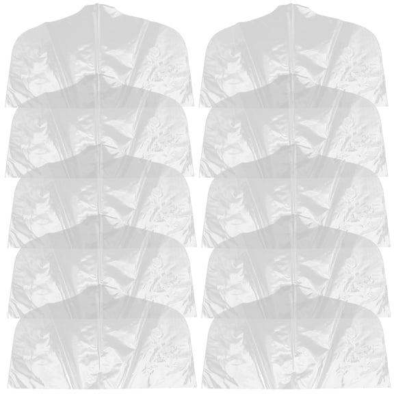 LOLIPPYY 10Pcs Clothes Cover Protector Bags PVC Dustproof Cover for Family Wardrobe