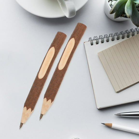 LOLIPPYY 10Pcs Coffee Wood Ballpoint Pens Creative Design Writing Pens for Comfortable Grip