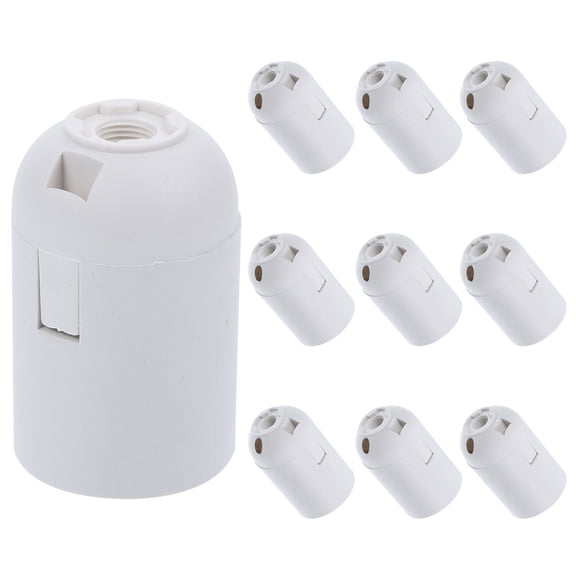LOLIPPYY 10Pcs Compact White E26 Light Socket Outlets Ideal for Home and Office Fixtures