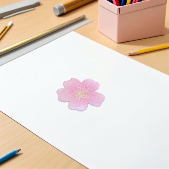 LOLIPPYY 10Pcs Cute Cherry Blossom Note Pads Self Stick Memo Pads for Office Supplies